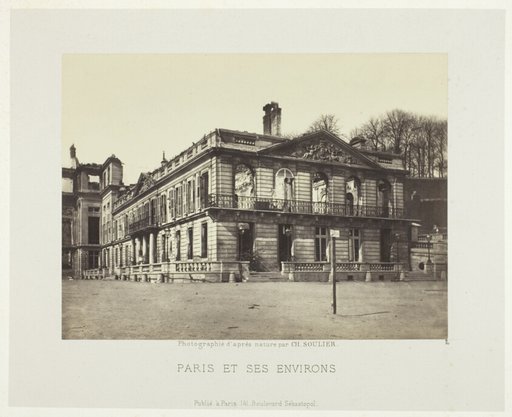 Palais de Saint-Cloud, from the series "Paris et ses environs"