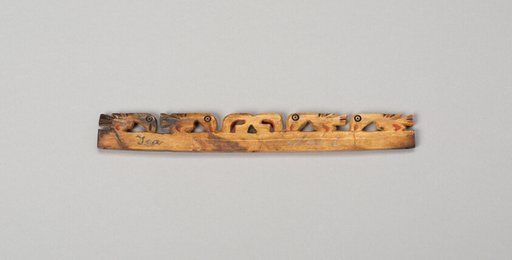 Balance-Beam Scale with Cut-Out Birds and Geometric Motifs