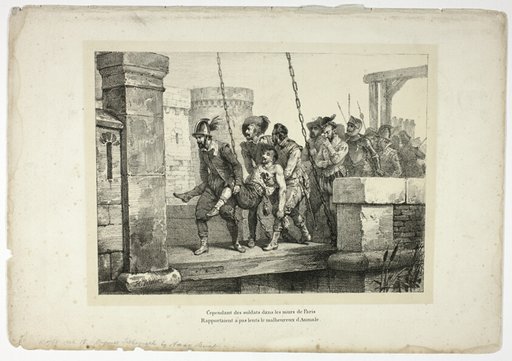 Cependant des soldats dans les murs de Paris...
