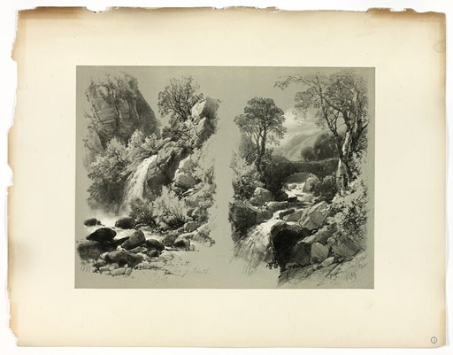 Lady Fall, Vale of Heath, and Fall on the Brent, from Picturesque Selections