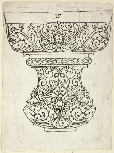 Plate 15, from XX Stuck zum (ornamental designs for goblets and beakers)