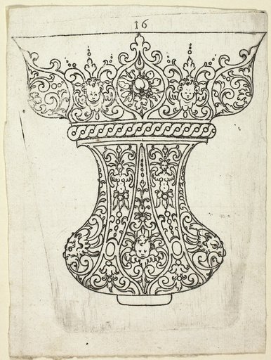 Plate 16, from XX Stuck zum (ornamental designs for goblets and beakers)