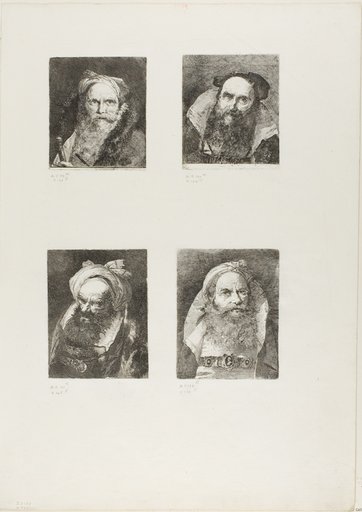 Old Man with a Sword, Smiling Old Man, Old Man with a Turban, Old Man with a Small Turban