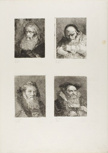 Old Man with a Bare Head, A Pope with a Jug, Old Man with a Bare Head, Old Man with a Beard