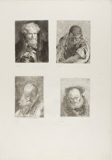 Old Man with a Helmet, Young Moor, Old Man with a Bare Head, Old Man with a Beard