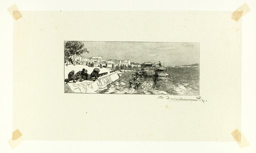 Bercy Wharf, plate two from Le Long de la Seine et des Boulevards