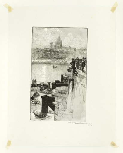 La Montagne Sainte-Geneviève, rue de l'Estacade, plate four from Le Long de la Seine et des Boulevards