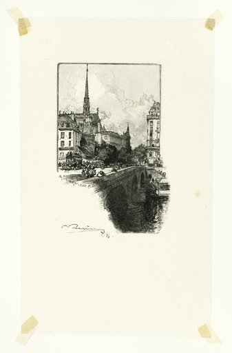 Le Pont Saint-Michel, plate twelve from Le Long de la Seine et des Boulevards