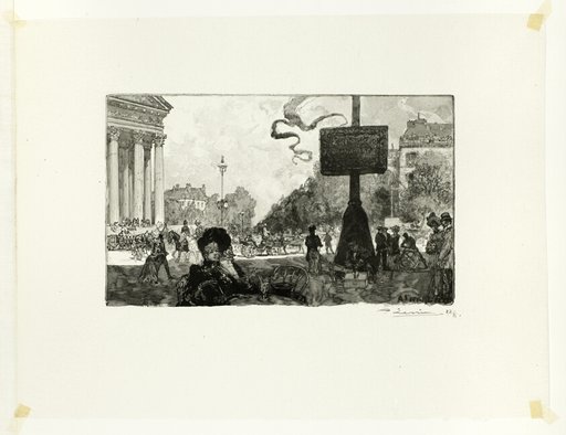 Corner of the Rue Royale, plate sixteen from Le Long de la Seine et des Boulevards