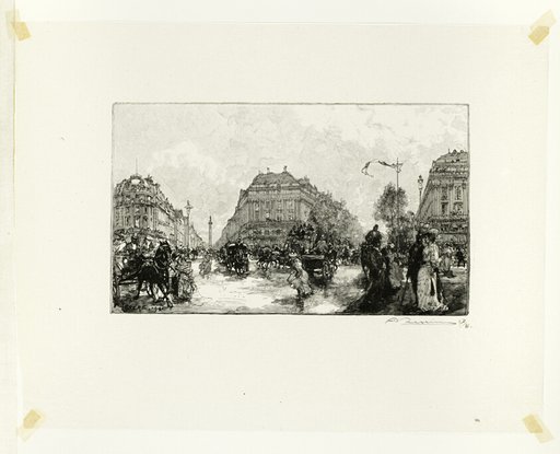 Place de l'Opéra, plate seventeen from Le Long de la Seine et des Boulevards