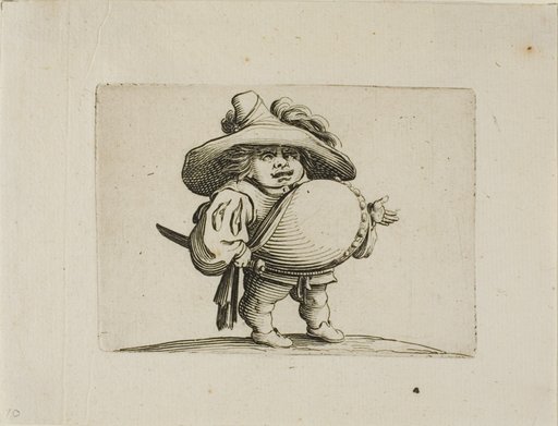 The Large Bellied Man Decorated with a Line of Buttons, from Varie Figure Gobbi