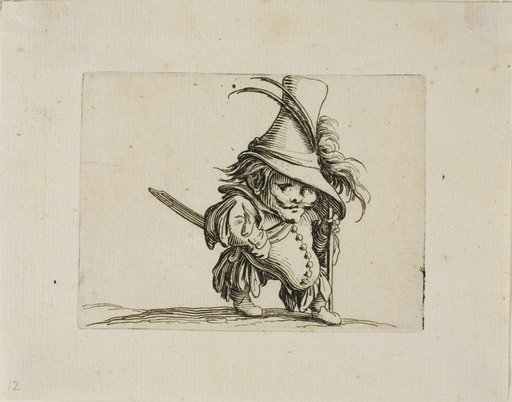 The Potbellied Man with a Tall Hat, from Varie Figure Gobbi
