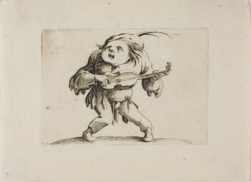 The Wobbly Man Playing the Guitar, from Varie Figure Gobbi