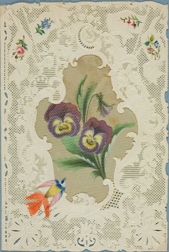 Untitled Valentine (Large Purple and Yellow Flowers)