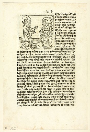 Jesus Preaching to His Disciples from Plenarium, Plate 4 from Woodcuts from Books of the 15th Century