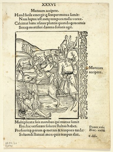Raising Loans from Navis Stultifera (Ship of Fools), Plate 24 from Woodcuts from Books of the 15th Century