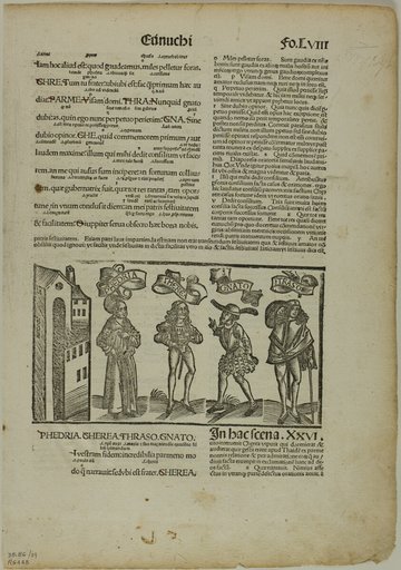 The Eunuch from Terenti cum directorio, Plate 29 from Woodcuts from Books of the 15th Century