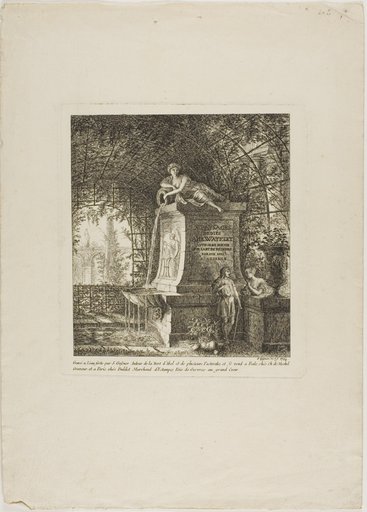 The Trellised Fountain, frontispiece from Paysages Dédiés à M. Warelet