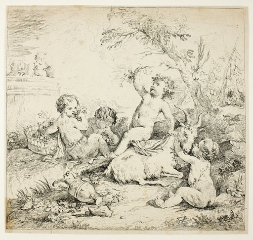 Cherubs with a Goat