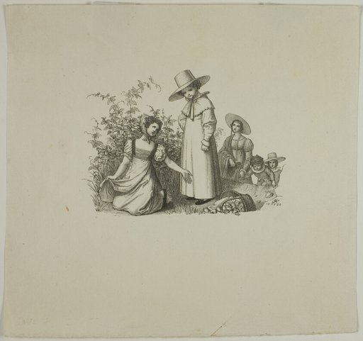Family with Picnic Baskets