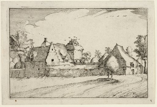 Walled Farm, plate eleven after Pictures of Farms, Country Houses and Rustic Villages (Praediorum villarum et rusticarum casularum icones)