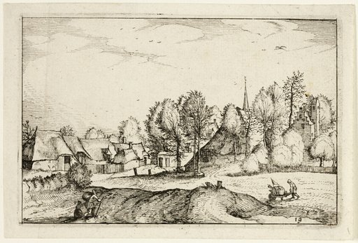 Road into a Village, plate nineteen after Pictures of Farms, Country Houses and Rustic Villages (Praediorum villarum et rusticarum casularum icones)