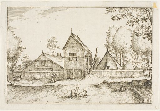 Large Walled Farm, plate 23 after Pictures of Farms, Country Houses and Rustic Villages (Praediorum villarum et rusticarum casularum icones)
