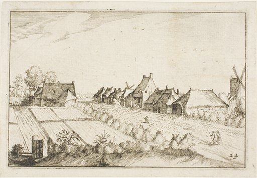 Fields and a Road, plate 24 after Pictures of Farms, Country Houses and Rustic Villages (Praediorum villarum et rusticarum casularum icones)