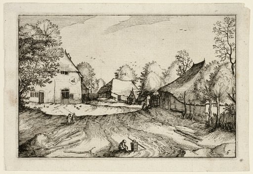 The Swann's Inn, plate six after Pictures of Farms, Country Houses and Rustic Villages (Praediorum villarum et rusticarum casularum icones)