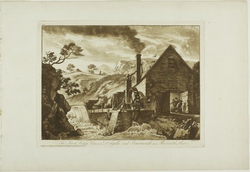The Iron Forge between Dolgelli and Barmouth in Merioneth Shire, plate six from Twelve Views in North Wales