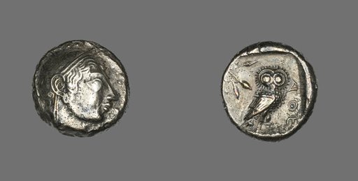 Tetradrachm (Coin) Depicting the Goddess Athena