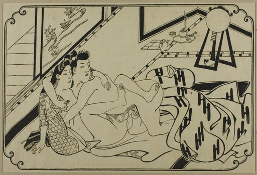 A sheet from a shunga album