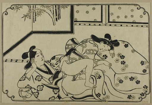 A sheet from a shunga album
