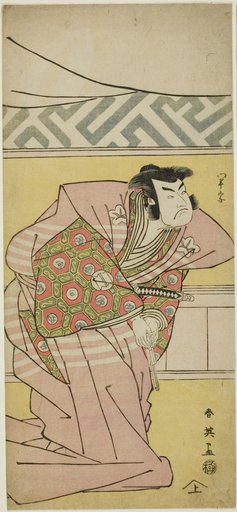 Actor Sawamura Sôjûrô III as Oda Kazusanosuke Harunaga in “Muromacho Chronicle in Kana Script” (“Kanagaki Muromachi bundan”)