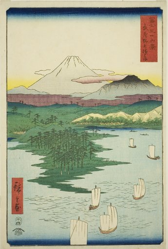 Yokohama at Noge in Musashi Province (Musashi Noge Yokohama), from the series "Thirty-six Views of Mount Fuji (Fuji sanjurokkei)"