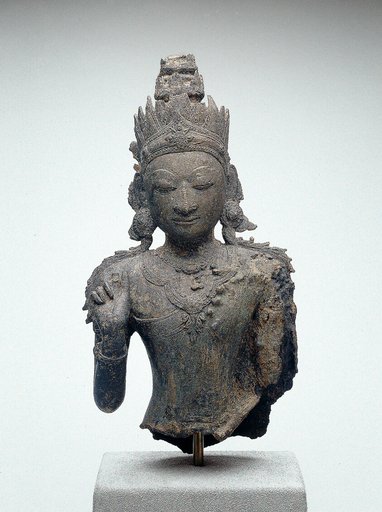 Bust of Crowned and Adorned Buddha