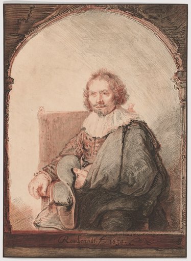 Portrait of a Man in an Armchair, from Collection d'imitations de Dessins d'après les Principaux Maîtres Hollandais et Flamands