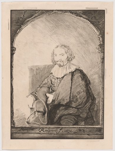 Portrait of a Man in an Armchair, from Collection d'imitations de Dessins d'après les Principaux Maîtres Hollandais et Flamands