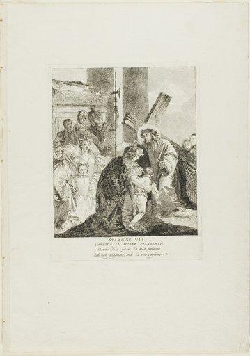 Christ Consoles the Weeping Women, plate eight from Stations of the Cross