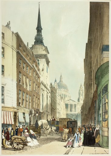St. Paul's from Ludgate Hill, plate 24 from Original Views of London as It Is