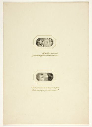 Study for a plate from The Triumphs of Temper, in the 1796 Royal Engagements Pocket Book