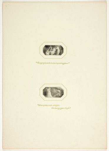 Study for a plate from The Triumphs of Temper, in the 1796 Royal Engagements Pocket Book