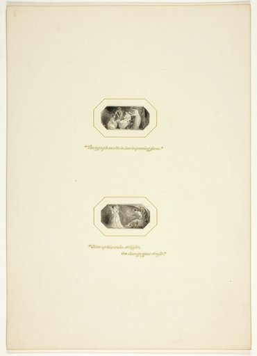 Study for a plate from The Triumphs of Temper, in the 1796 Royal Engagements Pocket Book