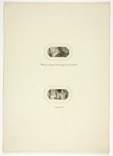 Study for a plate from The Triumphs of Temper, in the 1796 Royal Engagements Pocket Book