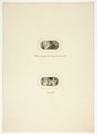 Study for a plate from The Triumphs of Temper, in the 1796 Royal Engagements Pocket Book