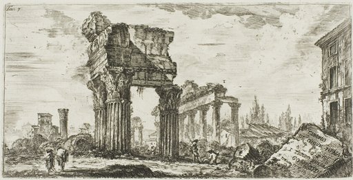 Temple of Jupiter Tonans [Jupiter the Thunderer]. 1. Temple of Concord, plate 7 from Some Views of Triumphal Arches and other Monuments