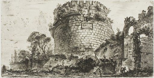 Tomb of Caecilia Metella called Capo di Bove [Ox Head], plate twenty from Some Views of Triumphal Arches and other monuments