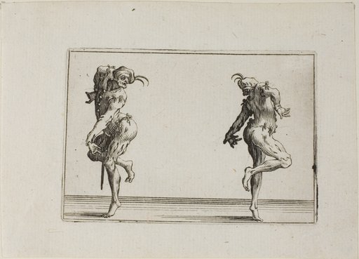 The Two Pantaloons Turning their Back, from The Caprices