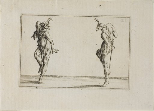 The Two Pantaloons Looking at Each Other, from The Caprices