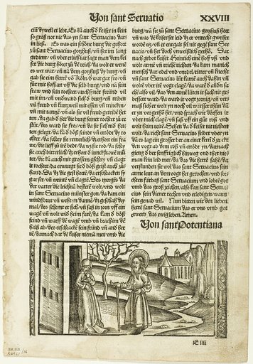 Illustration from Das Leben der Heiligen, plate sixteen from Woodcuts from Books of the XVI Century